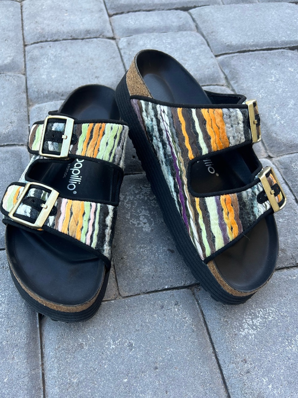 Papillio Birkenstock Arizona Yarn Platform Sandals 37